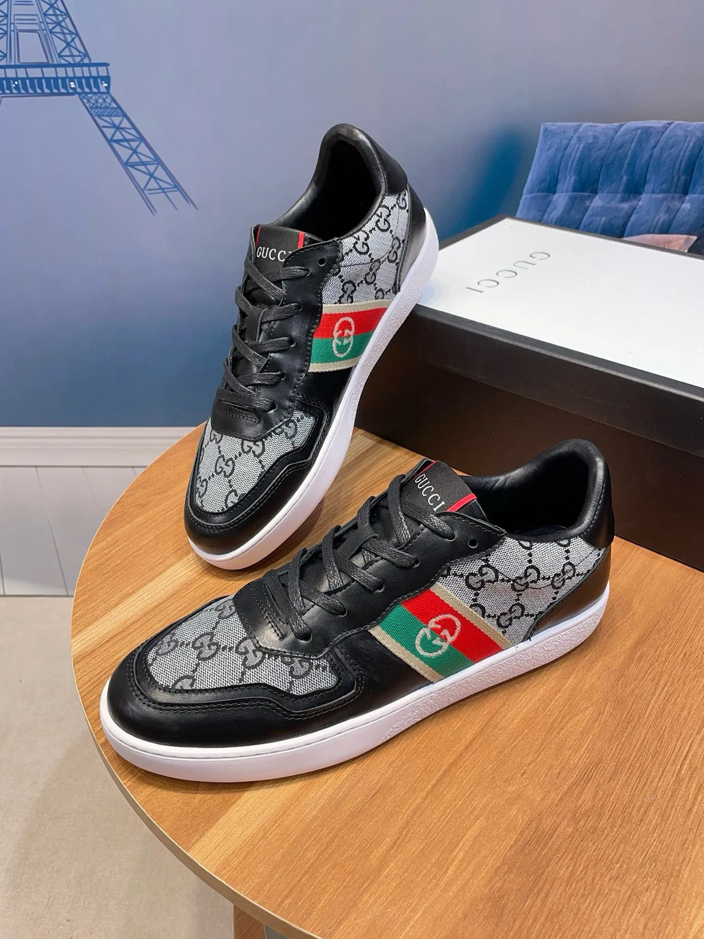Men's clothing and shoes: 380💰New styles are here again! [Gucci Sports Men's Shoes] Gucci fashionable casual men's shoes 🇨🇳Original 1:1 mold, new model debuts first 💯Not high-profile but avant-garde, simple, low-key and fashionable, super versatile style 🌿Made of original cowhide with cloth ➕Sheepskin lining🎋The version is comfortable on the feet, first-class workmanship 🍍Size 38-44, (customized 45)